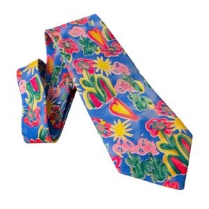 Vintage Pediatric AIDS Foundation People First necktie Silk Crepe colorful tie